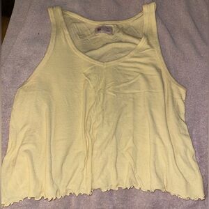SO yellow cropped tank